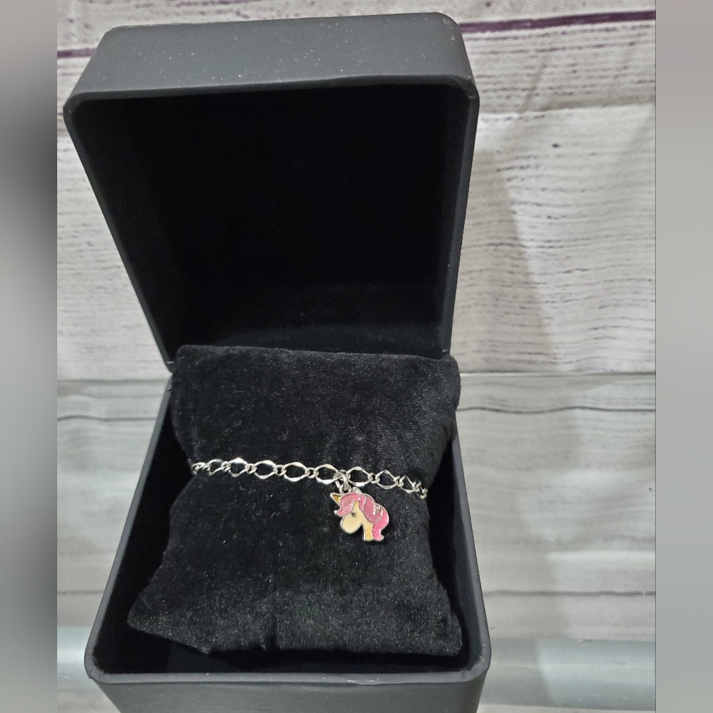 Silver Unicorn Charm Bracelet
